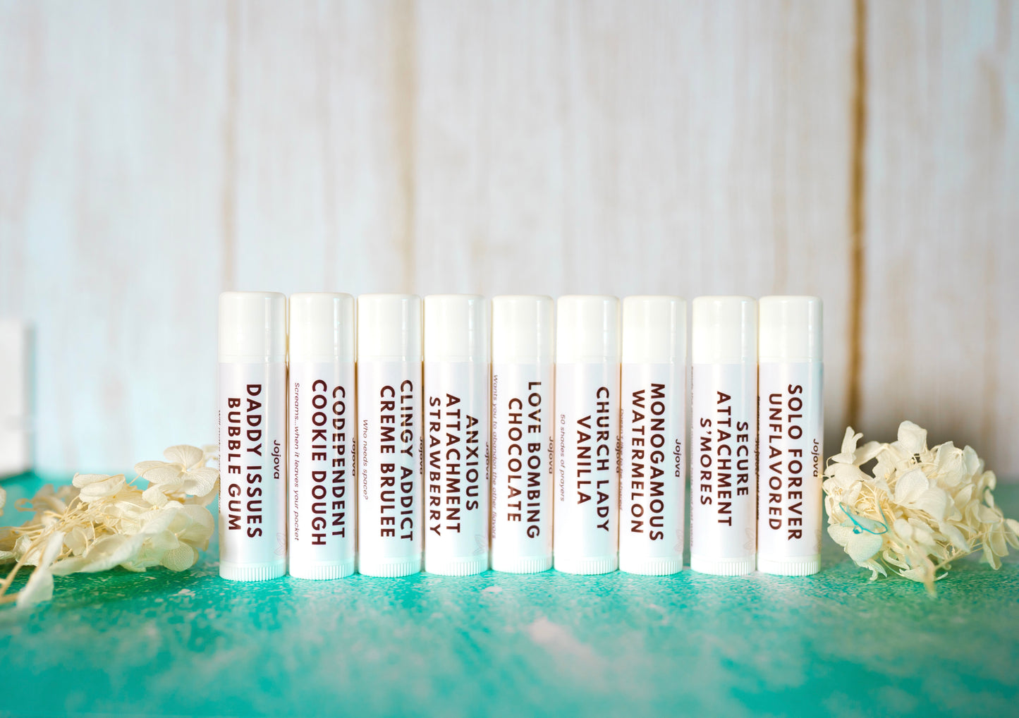 Moisturizing Jojoba Oil Lip Balm, Hydrating Skin Care, 9 flavors, BPA free, chapstick, flavored lip balm